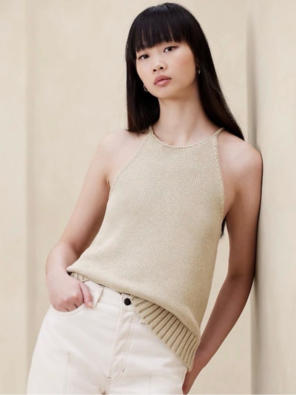 Banana Republic Cotton Silk Sweater tank size. Medium